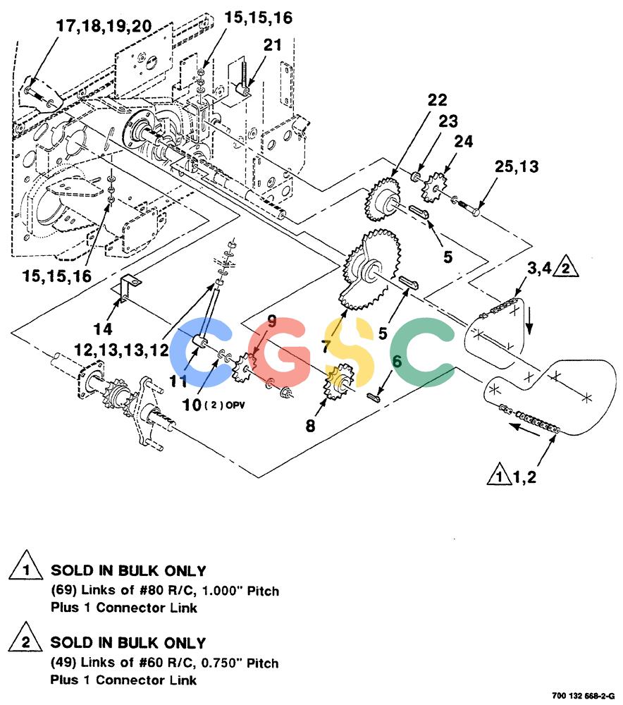 凯斯零件查询(RS561A) - CASE IH ROUND BALER (1/99-12/00) (2-030) - ROLLER DRIVE ASSEMBLY, LOWER Case Agriculture