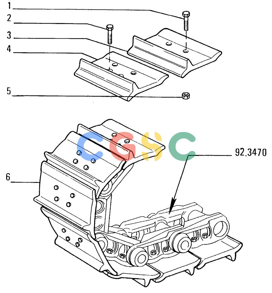 纽荷兰零件查询(FD14E) - CRAWLER DOZER (92.3480[002]) - SALT TRACK CHAIN-SHOES New Holland Constructuion