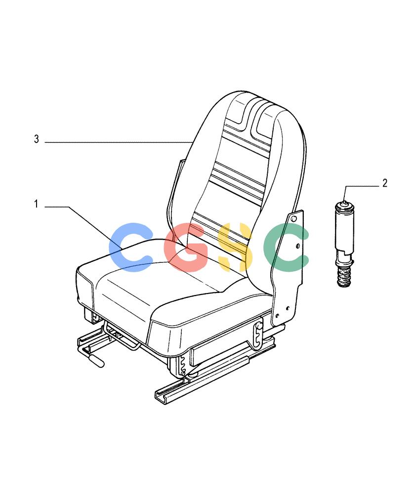 纽荷兰零件查询(FD255) - CRAWLER DOZER (N.A. VERSION) (7/95-) (5.667[02]) - OPERATOR'S SEAT - COMPONENTS New Holland Constructuion