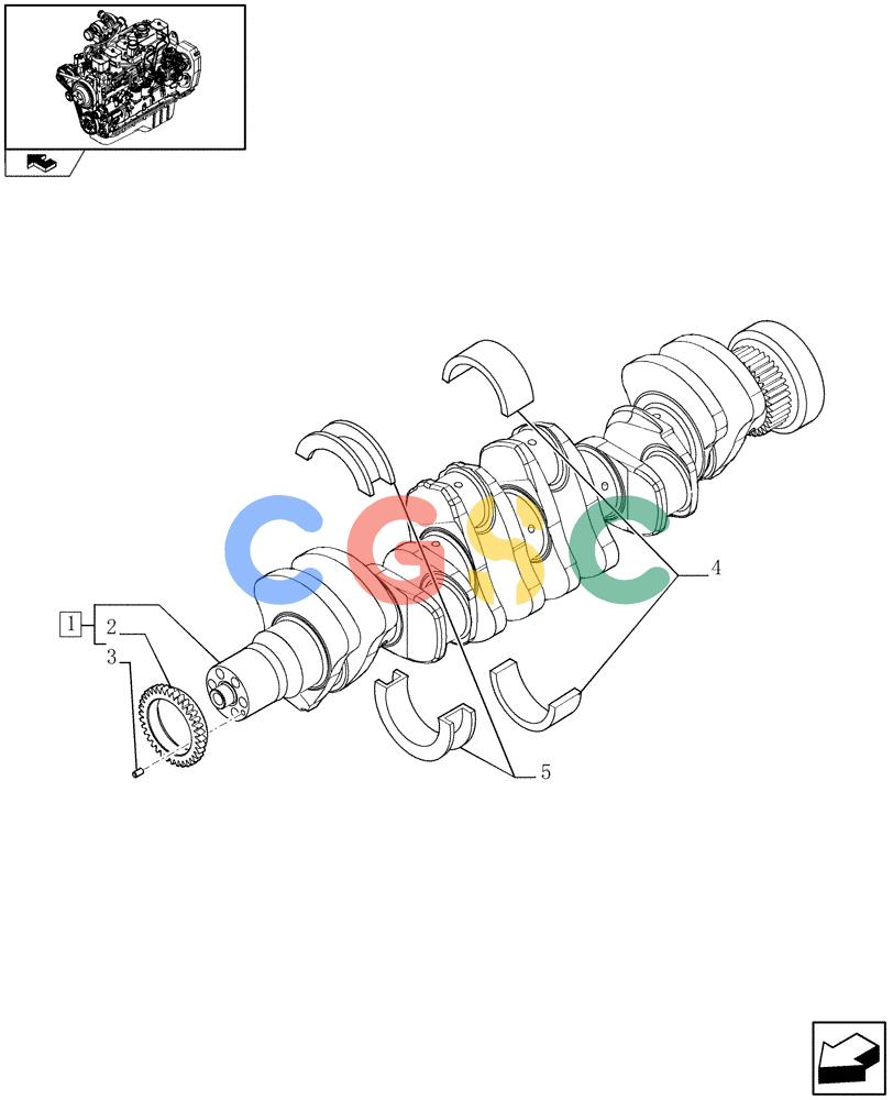 神钢零件查询(F4GE9684R J600) - ENGINE - 504115847 - 84459738 (1/08-12/12) (0.08.0) - CRANKSHAFT (504057569) Kobelco