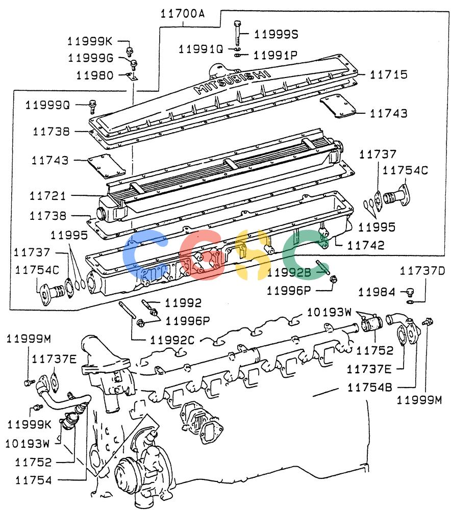 神钢零件查询(6D22-TC) - MITSUBISHI DIESL ENGINE - SK EXCAVATORS (1/06-12/06) (05-001) - INTER COOLER Kobelco