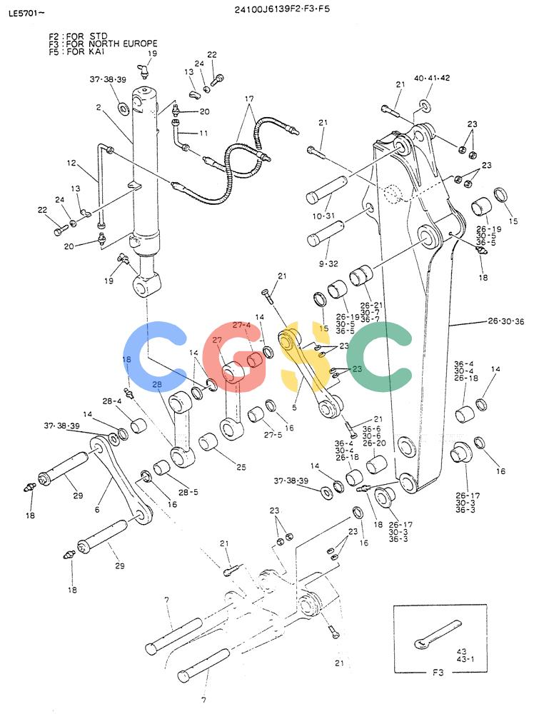 神钢零件查询(K903) - MARK II EXCAVATOR BTW LE6601 - LE7871 (1/88-12/03) (07-002[03]) - ARM ASSY, 1.7M Kobelco