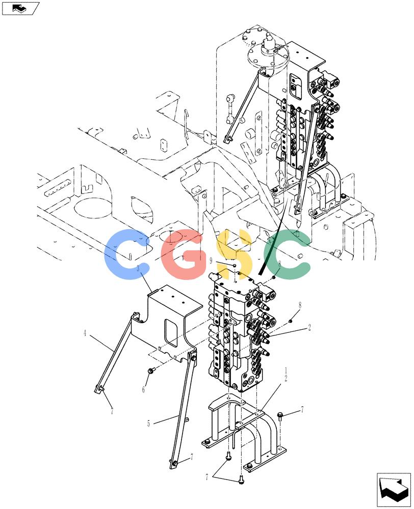 纽荷兰零件查询(E80BMSR) - COMPACT CRAWLER EXCAVATOR ASN LF06-04501 (NBTA18037) (01-017[01]) - VALVE INSTALLATION New Holland Constructuion