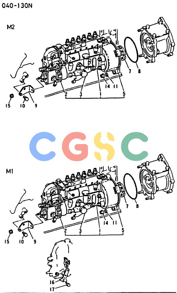 神钢零件查询(6D16-T) - MITSUBISHI DIESEL ENGINE - K909 II & K909LC II EXCAVATORS (1/87-12/06) (02-001) - FUEL INJECTION PUMP GENERAL Kobelco