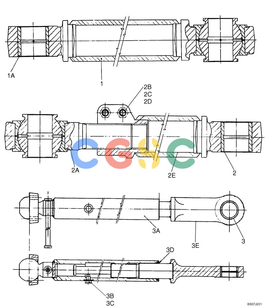 纽荷兰零件查询(D150B) - CRAWLER DOZER TIER 3 (HYDRO) (10/07-) (09-01B) - FRAME, LIFT - TIE RODS New Holland Constructuion