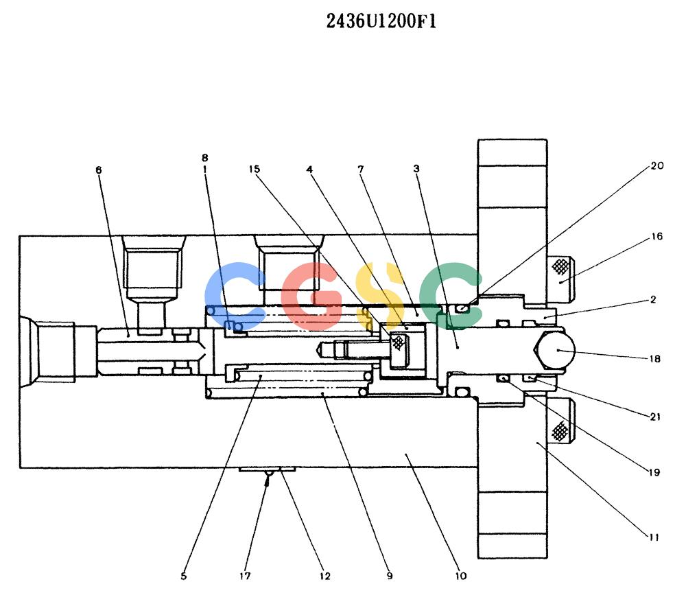 神钢零件查询(K909LC) - MARK II EXCAVATOR ASN LL1488 (1/87-12/03) (11-015) - VALVE ASSY, PILOT Kobelco