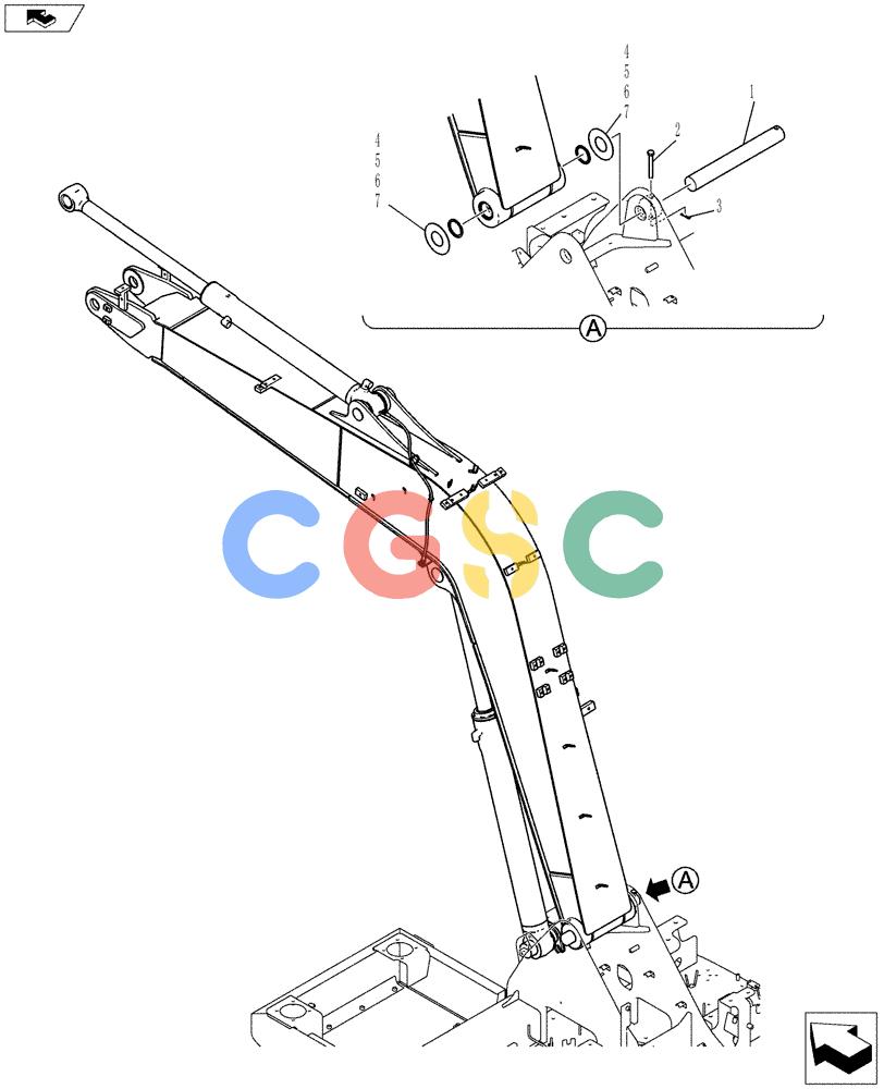 纽荷兰零件查询(E70BSR) - COMPACT CRAWLER EXCAVATOR ASN YT06-18001 (03-001[00]) - BOOM INSTALLATION New Holland Constructuion