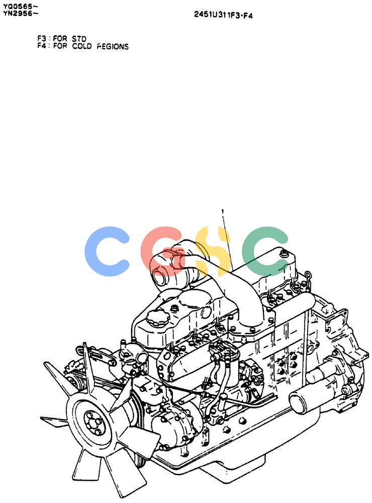神钢零件查询(MD200BLC) - EXCAVATOR ASN YQ0565 (1/80-12/06) (05-002) - ENGINE ASSY Kobelco