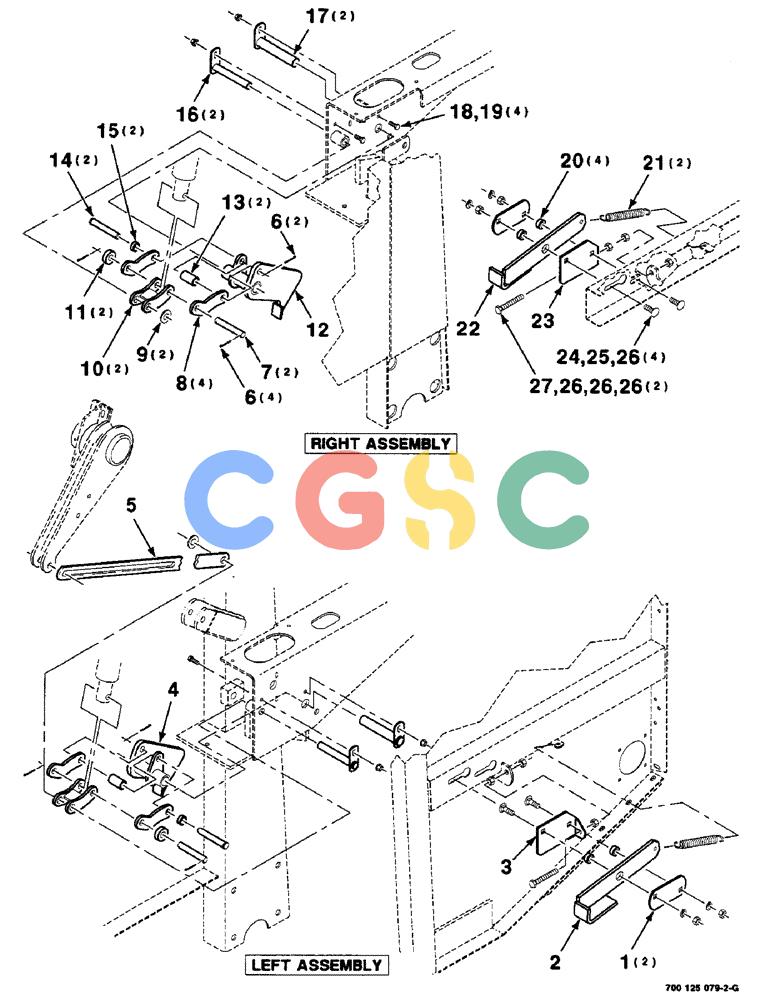 凯斯零件查询(8465) - CASE IH AUTO ROUND BALER (1/91-12/97) (5-02) - TAILGATE LATCH ASSEMBLY Case Agriculture