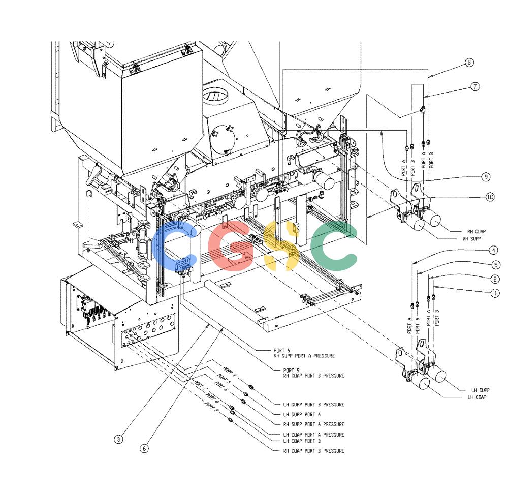 凯斯零件查询(438) - FLEX-AIR APPLICATOR - 1999 (2/99-3/03) (05-003) - TRIPLE BIN HOSE GROUP Case Agriculture