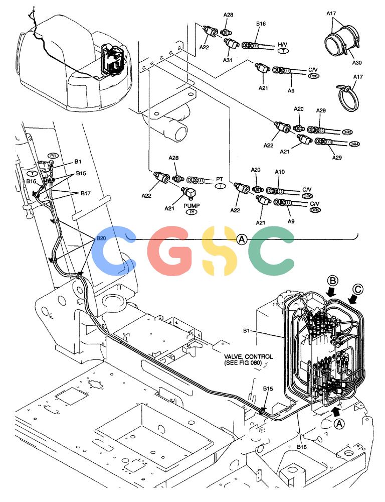 纽荷兰零件查询(EH80) - MIDI CRAWLER EXCAVATOR ASN LF04-02000 (N4TA18001 thru N4TA18010, ASN N5TA18011 -) (NA) (1/ (151) - CONTROL LINES, REMOTE (BOOM SAFETY) New Holland Constructuion