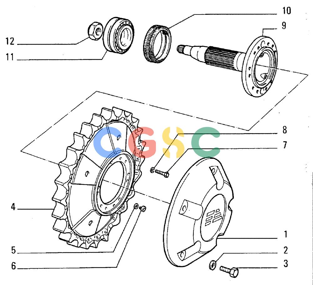 纽荷兰零件查询(FL5B) - CRAWLER LOADER (D3.33[001]) - DRIVE SPROCKET New Holland Constructuion
