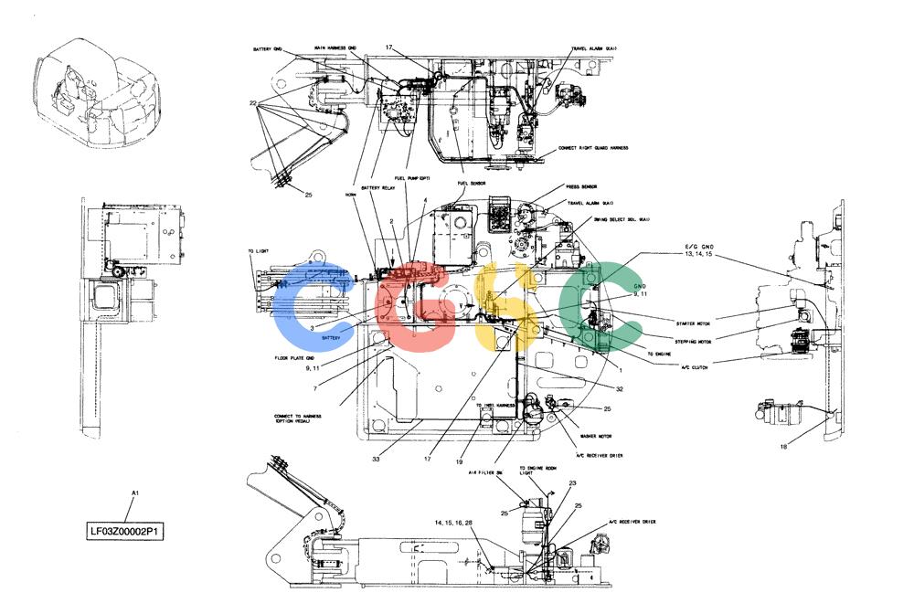 纽荷兰零件查询(EH80) - MIDI CRAWLER EXCAVATOR ASN LF04-02000 (N4TA18001 thru N4TA18010, ASN N5TA18011 -) (NA) (1/ (103) - HARNESS ASSEMBLY, UPPER New Holland Constructuion