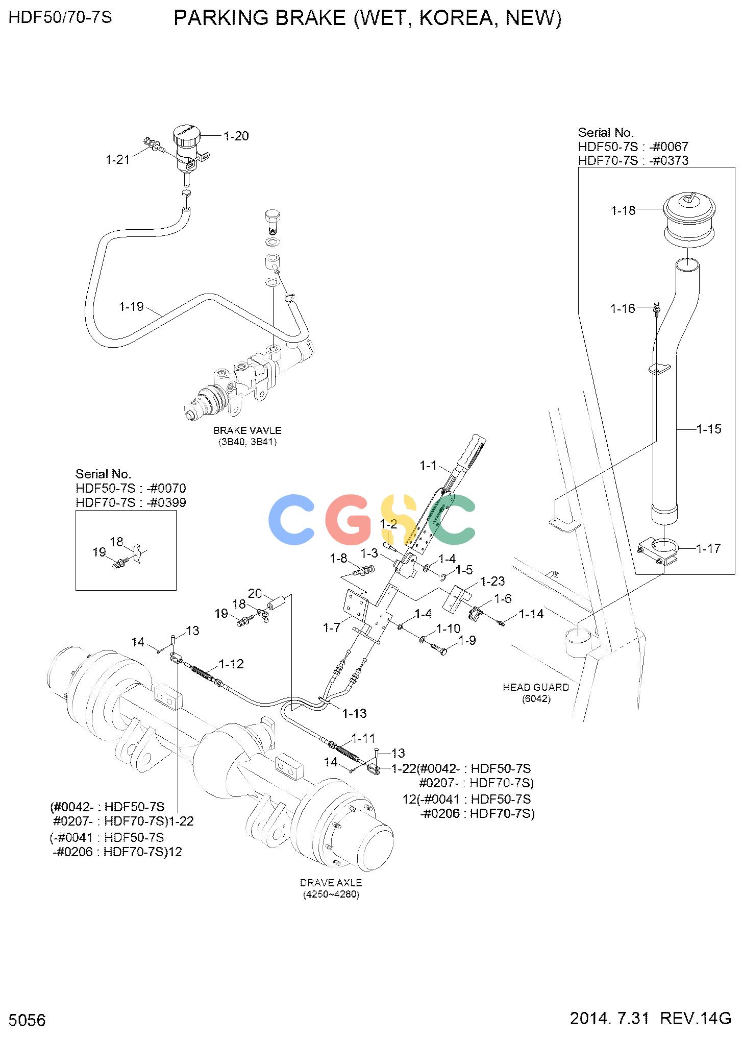 现代零件查询HDF50/70-7S PARKING BRAKE(WET, KOREA, NEW)EPC Hyundai 