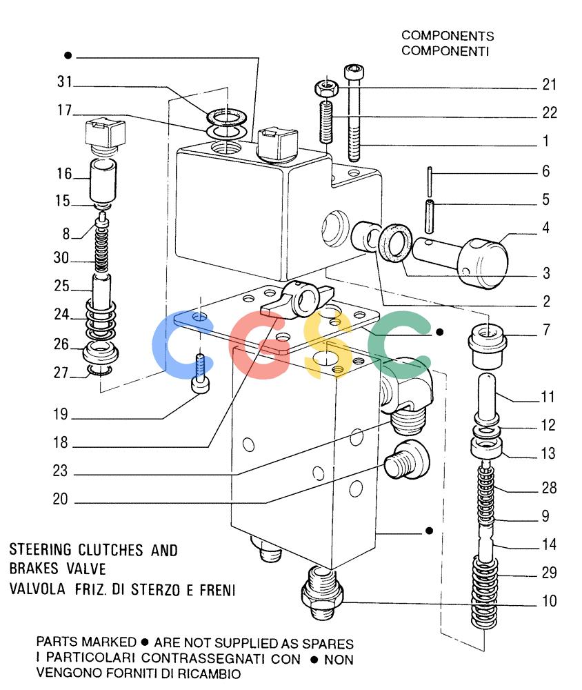 纽荷兰零件查询(FD255) - CRAWLER DOZER (N.A. VERSION) (7/95-) (2.304[06]) - BRAKE CONTROLS - STEERING CLUTCH New Holland Constructuion