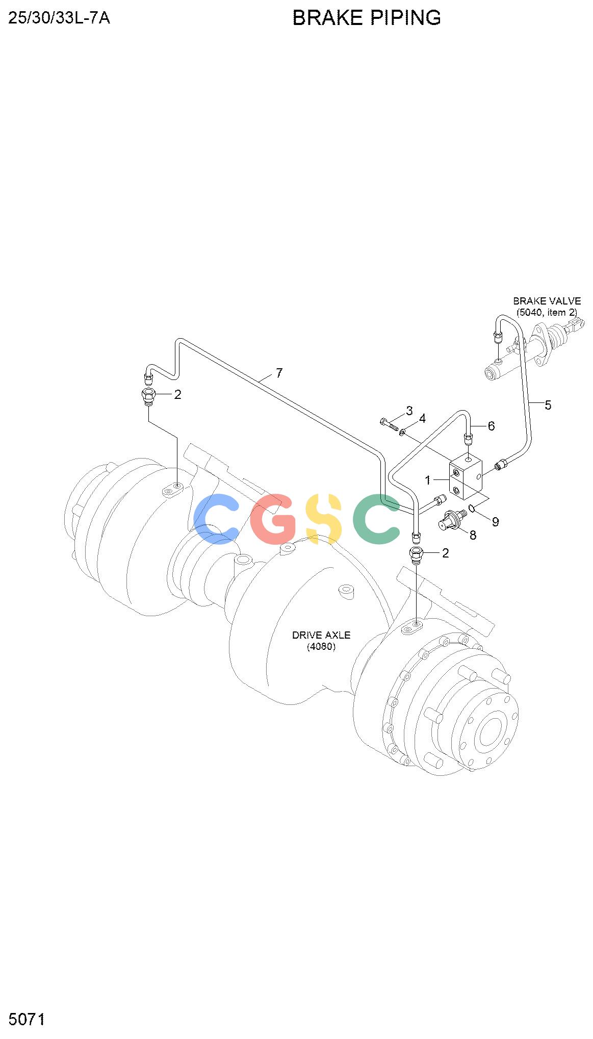 现代零件查询25/30/33L-7A BRAKE PIPING(NEW)EPC Hyundai 