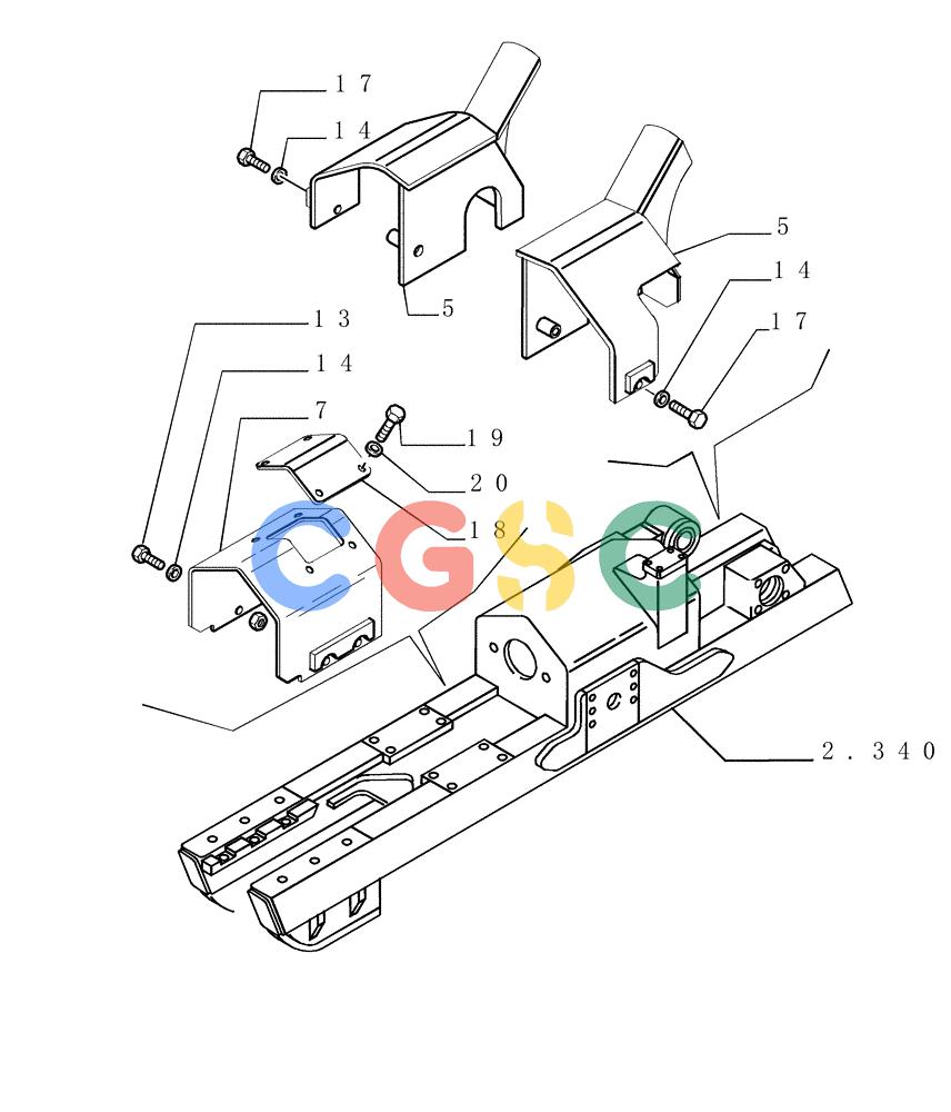 纽荷兰零件查询(D150) - CRAWLER DOZER (1/05-) (2.348[02]) - TRACK GUARDS XLT - LGP - VERSION (02-03) New Holland Constructuion