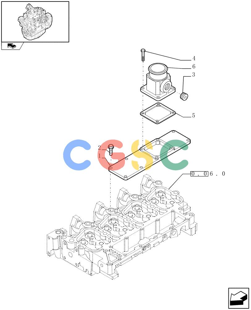 神钢零件查询(F4GE9484K J601) - ENGINE - 504103830-920019897 (1/13-) (0.07.1) - INTAKE MANIFOLD (504064864-504180402) Kobelco