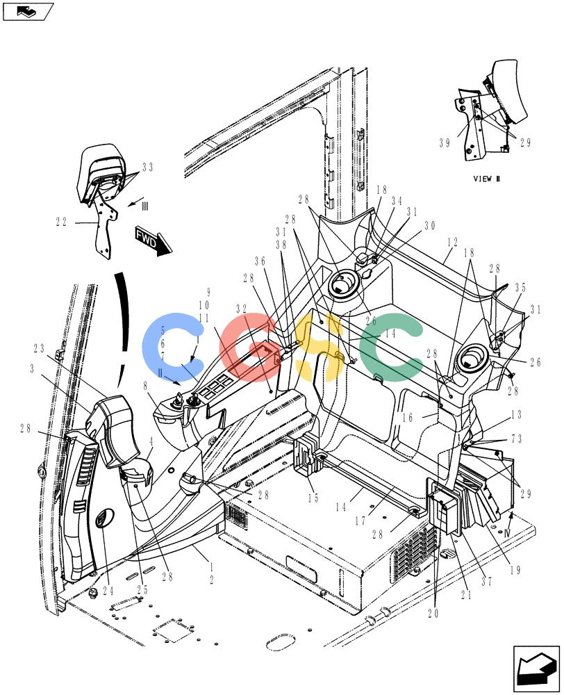 纽荷兰零件查询(E70BSR) - COMPACT CRAWLER EXCAVATOR ASN YT06-18001 (01-074[01]) - PANEL ASSEMBLY, INSTRUMENT New Holland Constructuion