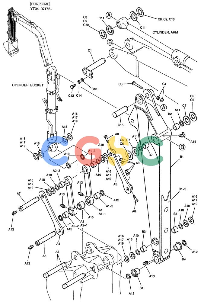 纽荷兰零件查询(E70SR) - MIDI CRAWLER EXCAVATOR ASN YT04-07175 (03-004) - ARM ASSY, STD 1.65M New Holland Constructuion