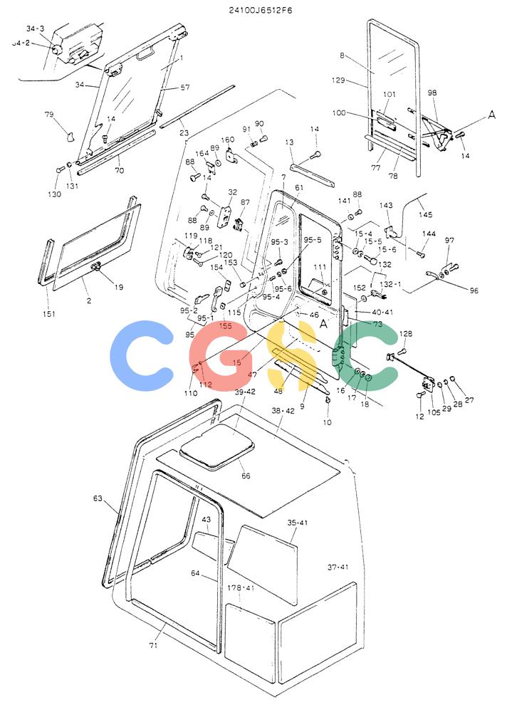 神钢零件查询(K904) - MARK II EXCAVATOR BTW YW0101 - YW1118 (1/88-12/03) (02-002[02]) - CAB ASSY Kobelco