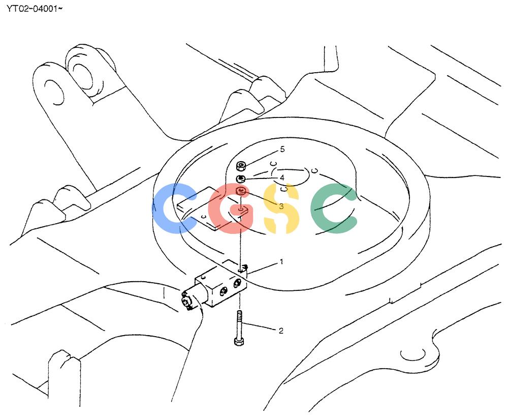 神钢零件查询(DOZER) - ATTACHMENT - SK70SR-1E EXCAVATORS ASN YT02-04001 (1/04-12/04) (02-004) - VALVE INSTAL (PTPA DOZER) Kobelco