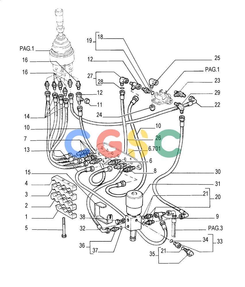 纽荷兰零件查询(FL175) - CRAWLER LOADER (N.A. VERSION) (6/92-) (3.437[05]) - CONTROL VALVE LINKAGE New Holland Constructuion