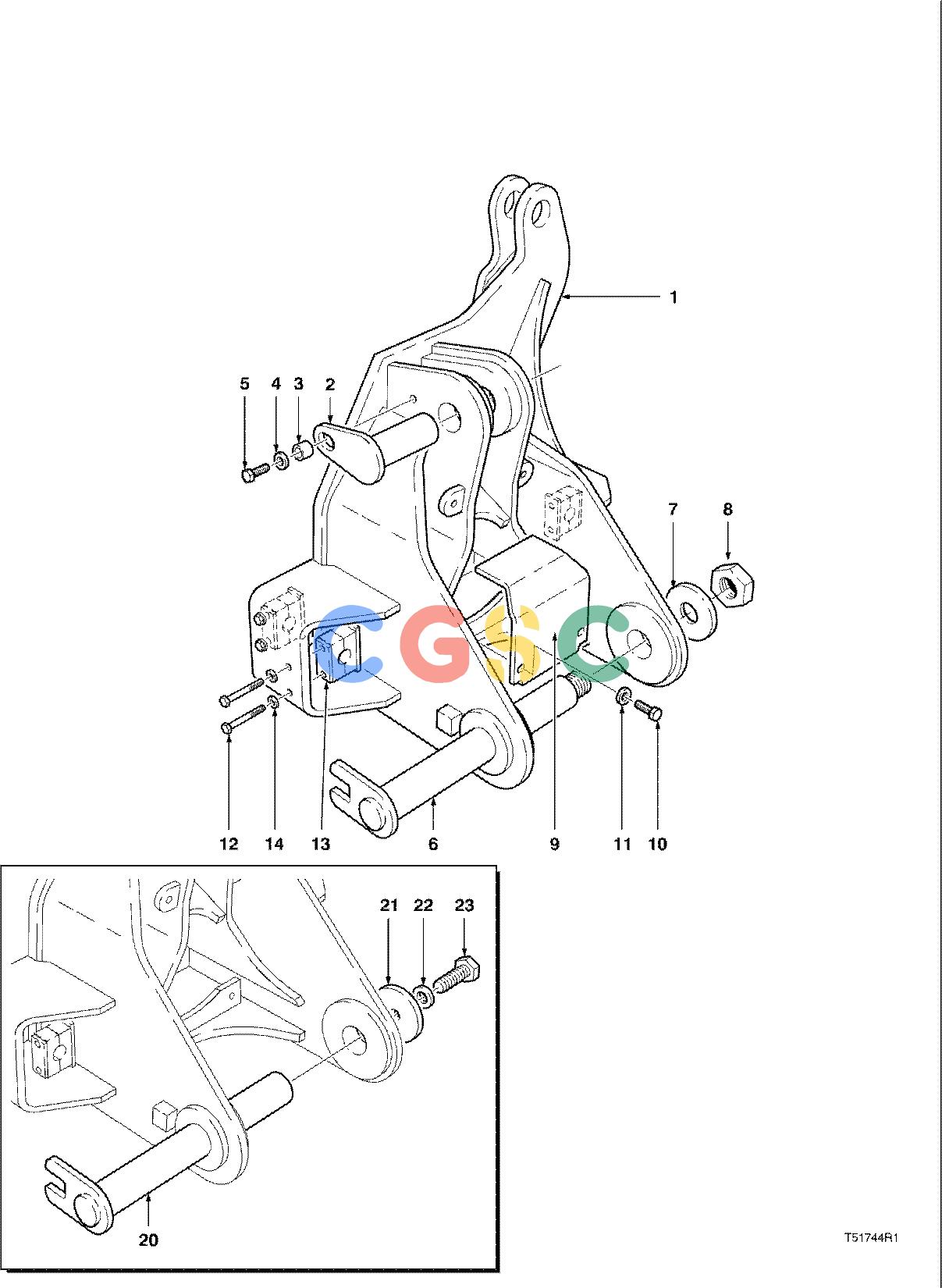 约翰迪尔零件查询S566 - ATTACHMENTS BOOM ADAPTER TJ850 ( 980001 - ) 4542-075/10 [4542-075/10]EPC John Deere online