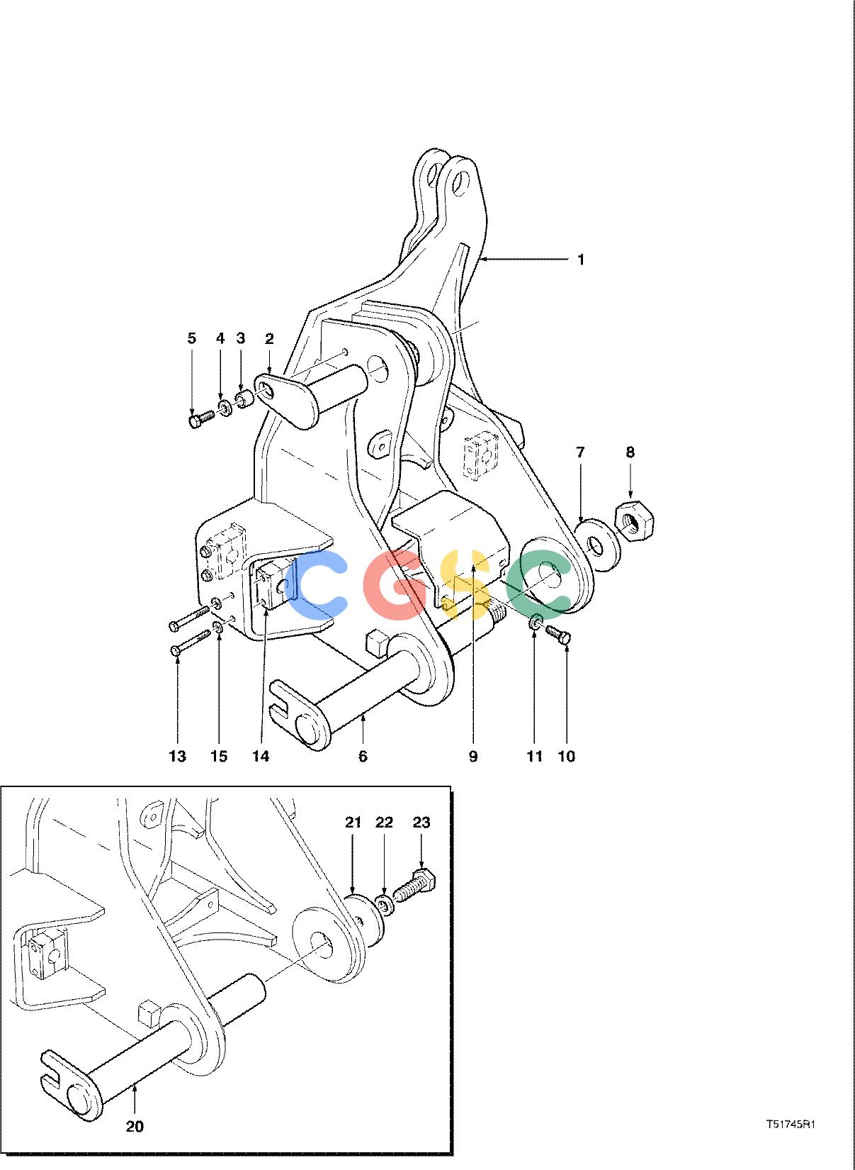 约翰迪尔零件查询S586 - ATTACHMENTS BOOM ADAPTER TJ950 ( 980812 - ) 4542-076/10 [4542-076/10]EPC John Deere online
