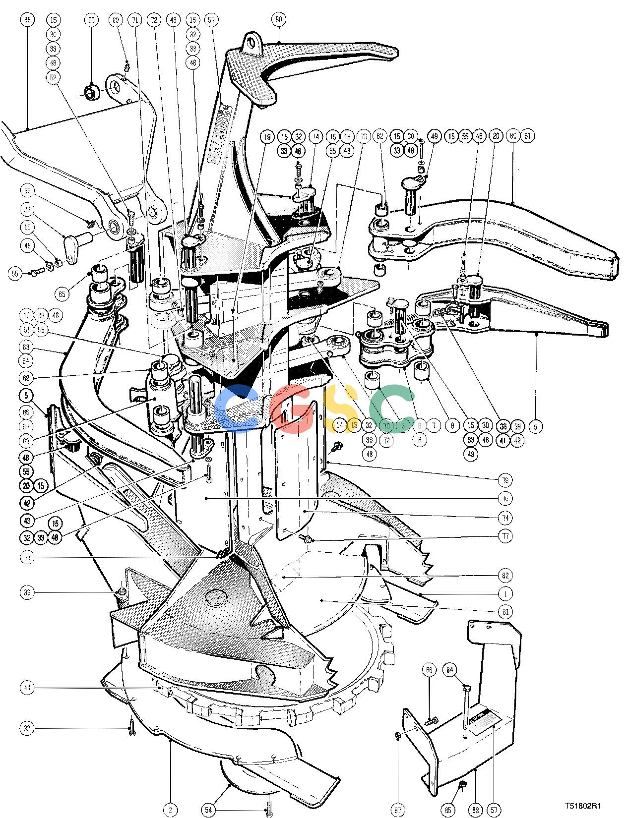 约翰迪尔零件查询D566 - ATTACHMENTS FELLING HEAD HAX711 ( 981210 - ) 4534-034/17 [4534-034/17]EPC John Deere online