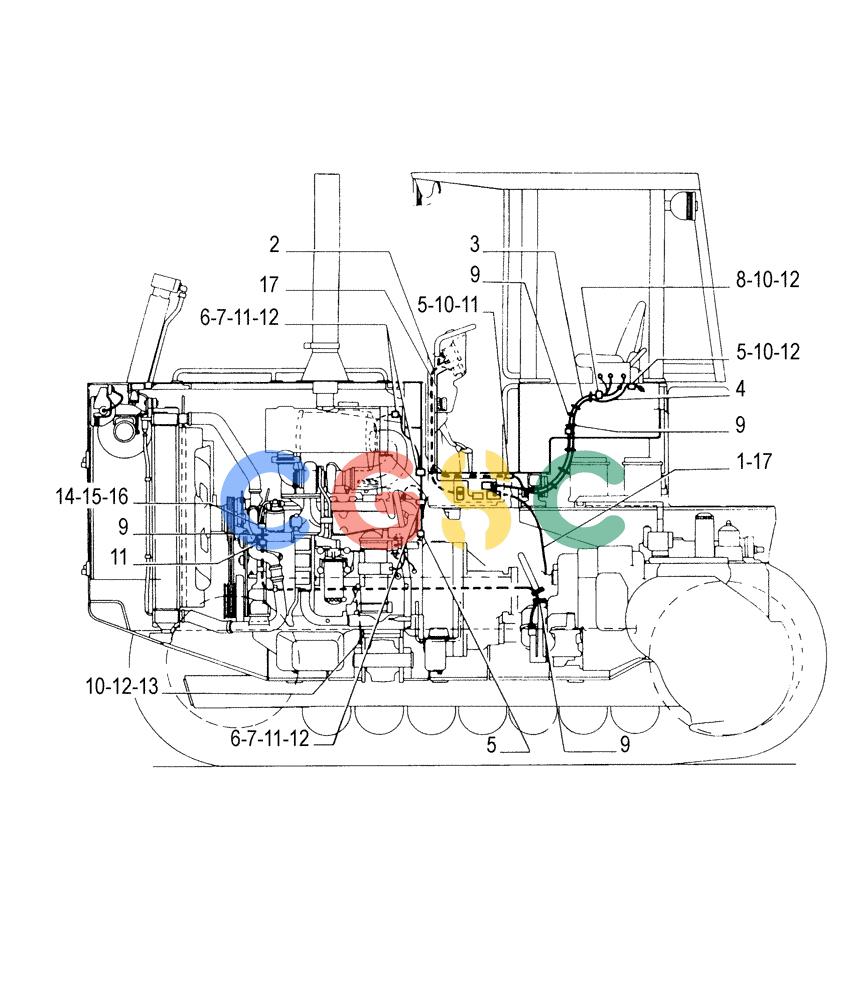 纽荷兰零件查询(FD175) - CRAWLER DOZER (N.A. VERSION)(S/N 061640 & AFTER) (1/93-) (6.711[01]) - ELECTRIC WIRING - ELECTRICAL SYSTEM New Holland Constructuion