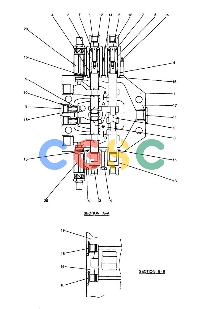 纽荷兰零件查询(EH80) - MIDI CRAWLER EXCAVATOR ASN LF04-02000 (N4TA18001 thru N4TA18010, ASN N5TA18011 -) (NA) (1/ (206) - VALVE ASSEMBLY, CONTROL (NIBBLER & BREAKER) New Holland Constructuion