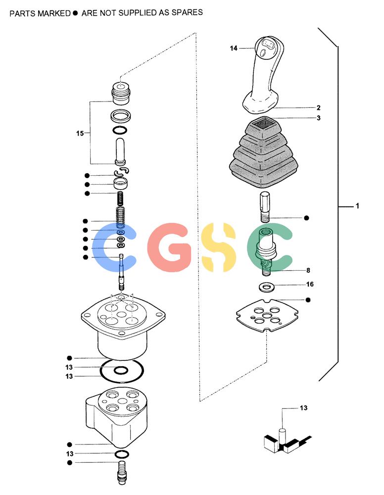 纽荷兰零件查询(DC80) - CRAWLER DOZER (N.A. VERSION) (4/99-) (3.437[02D]) - CONTROL VALVE LINKAGE - DC80 STD. S/N 13141168 & UP; LGP S/N 13145033 & UP New Holland Constructuion