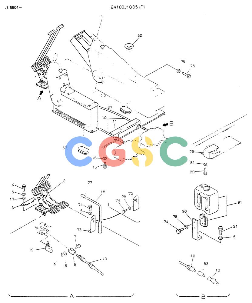 神钢零件查询(K903) - MARK II EXCAVATOR BTW LE6601 - LE7871 (1/88-12/03) (03-001[01]) - CONTROL ASSY (FOR NORTH EUROPE) Kobelco