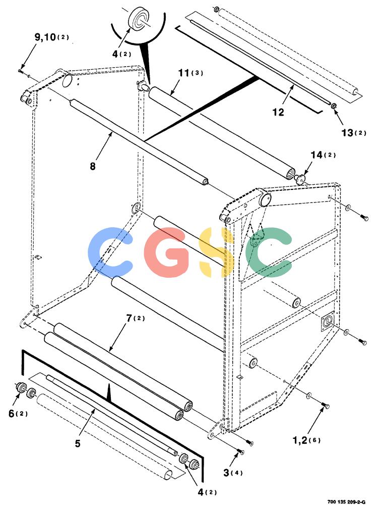 凯斯零件查询(RS561A) - CASE IH ROUND BALER (1/99-12/00) (6-008) - TAILGATE ROLLER ASSEMBLIES Case Agriculture