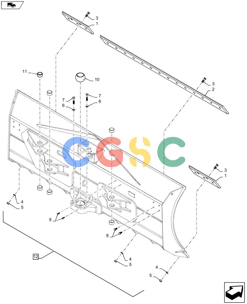 纽荷兰零件查询(D125C WT/LGP) - CRAWLER DOZER - TIER 4A (10/13-) (86.110.AD[01]) - BLADE, 120 INCH CUTTING EGDE New Holland Constructuion
