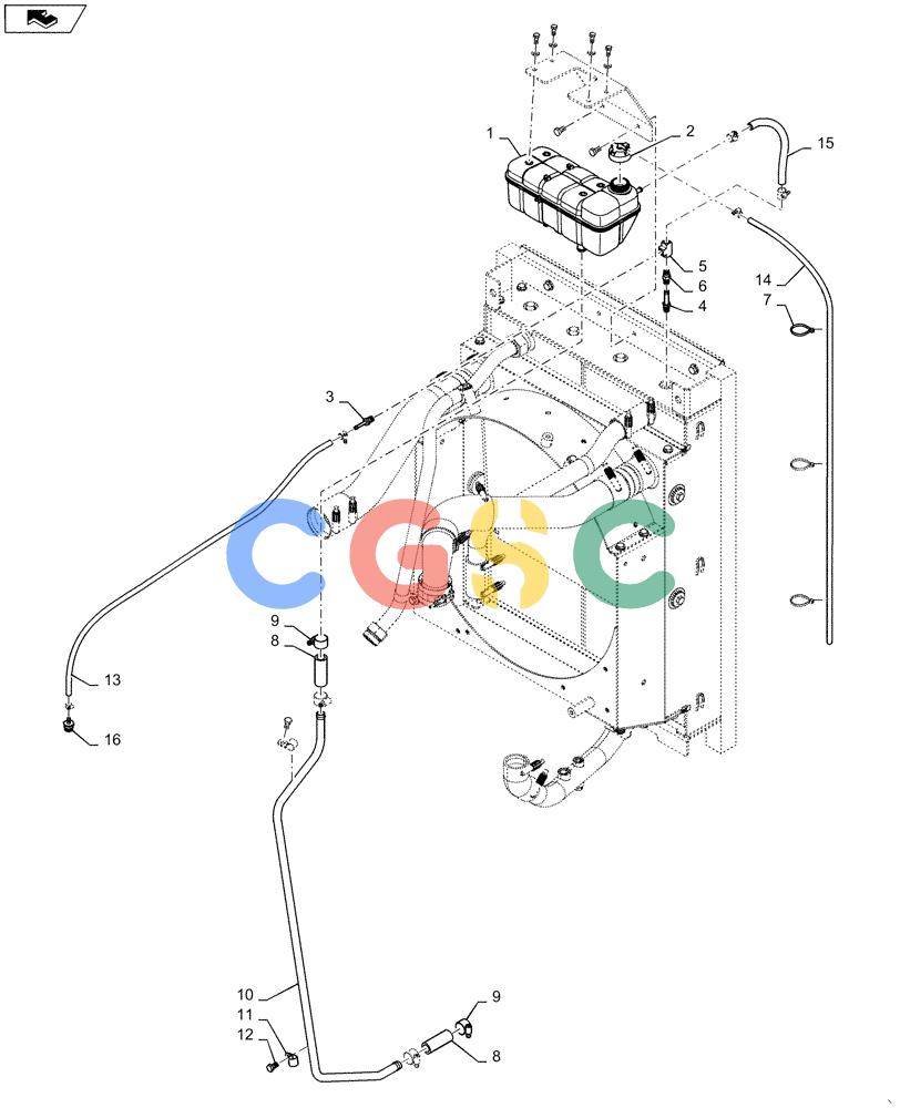 纽荷兰零件查询(D125C WT/LGP) - CRAWLER DOZER - TIER 4A (10/13-) (10.400.BI[01]) - DEAERATION SYSTEM New Holland Constructuion