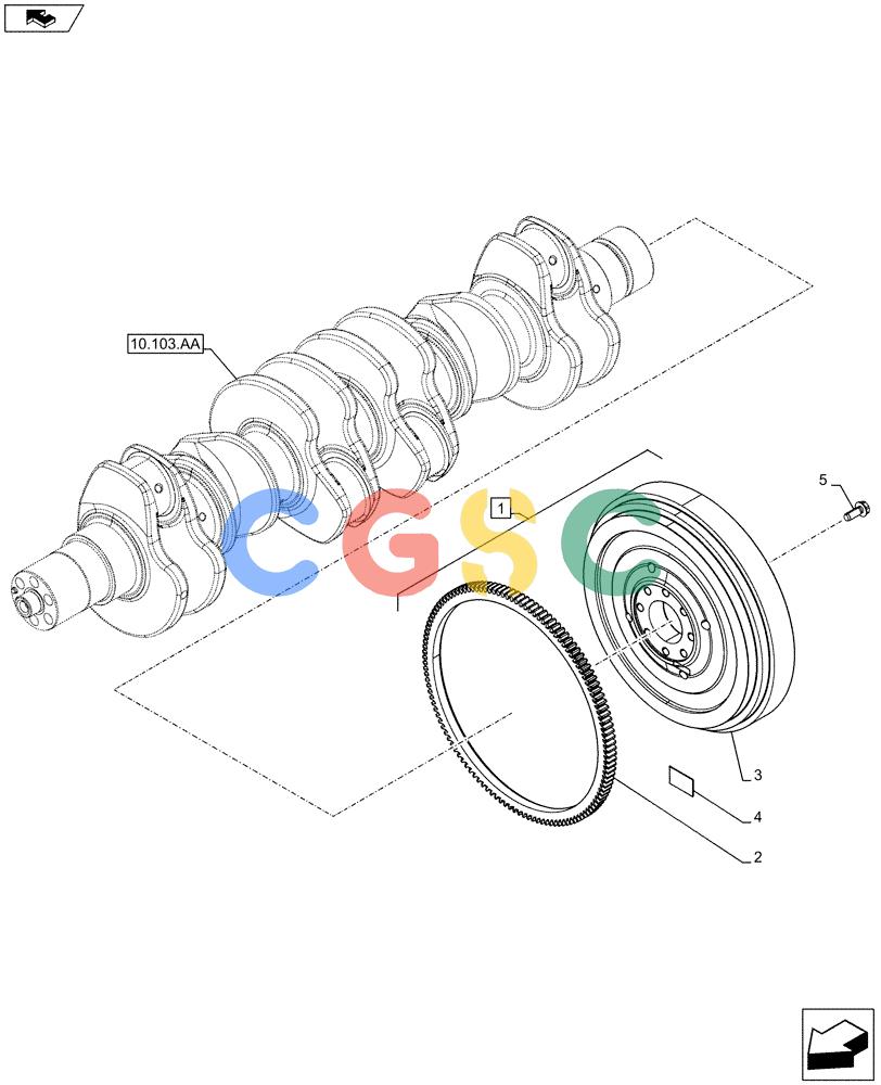 神钢零件查询(F4HFE6138 A002) - ENGINE - 5801448559 - 84312222 (1/10-) (10.103.AH) - ENGINE FLYWHEEL Kobelco