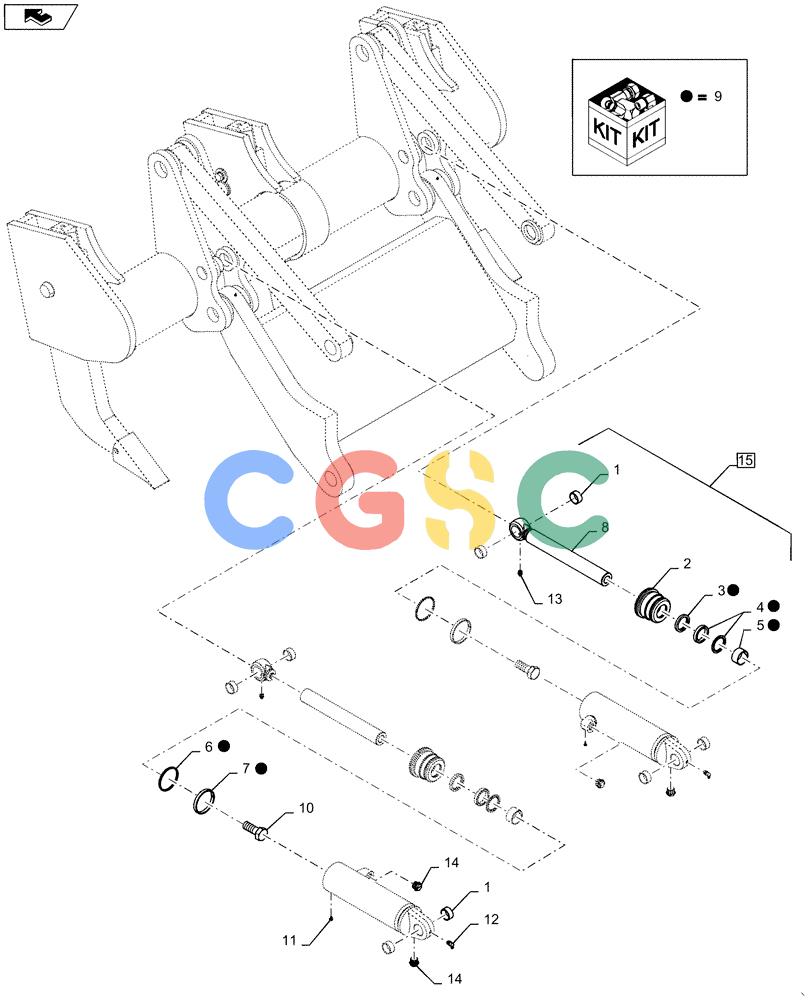 纽荷兰零件查询(D125C WT/LGP) - CRAWLER DOZER - TIER 4A (10/13-) (35.742.AA[02]) - RIPPER HYDRAULIC CYLINDER New Holland Constructuion