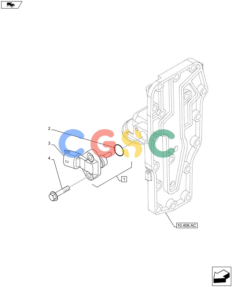 神钢零件查询(F4HFE6138 A002) - ENGINE - 5801448559 - 84312222 (1/10-) (55.013.AD) - ENGINE OIL, SENSOR, PRESSURE Kobelco