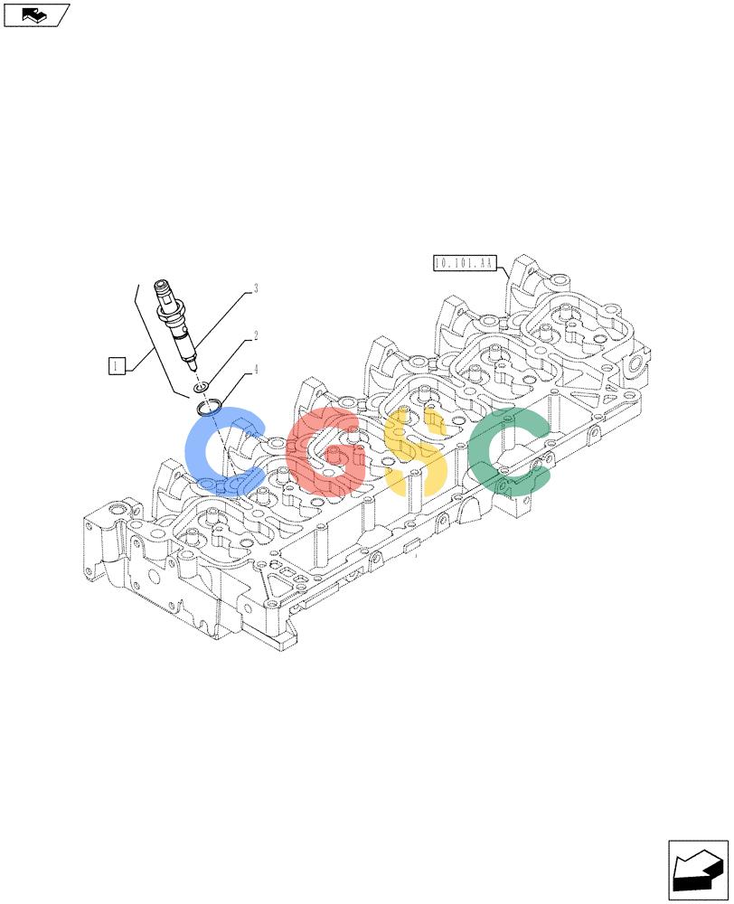 神钢零件查询(F4GE9684G J601) - ENGINE - 504375341 - 84250441 (7/13-) (10.218.AF) - FUEL INJECTOR Kobelco