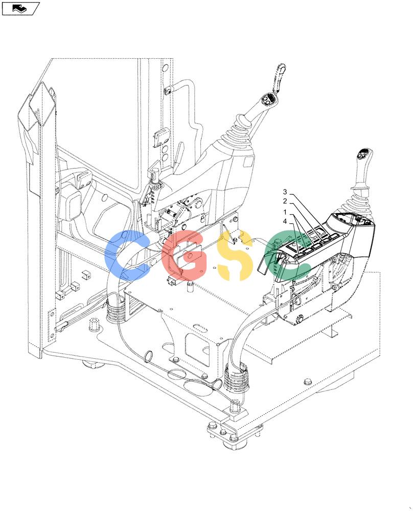 神钢零件查询(ED160 BLADE) - HYDRAULIC EXCAVATOR - ASN LH02-01501 (9/12-12/13) (55.512.BY) - SWITCH, CONSOLE Kobelco