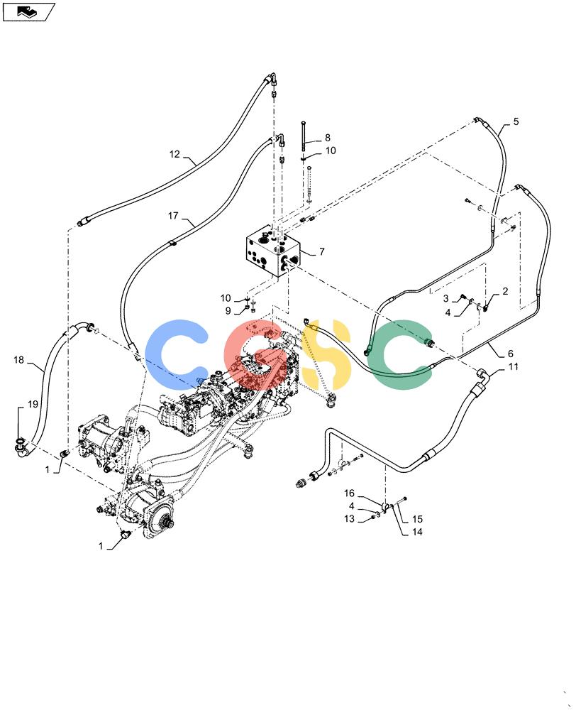 纽荷兰零件查询(D150C XLT) - CRAWLER DOZER - TIER 4A (10/13-) (29.218.AO[02]) - HYDROSTATIC PUMP New Holland Constructuion