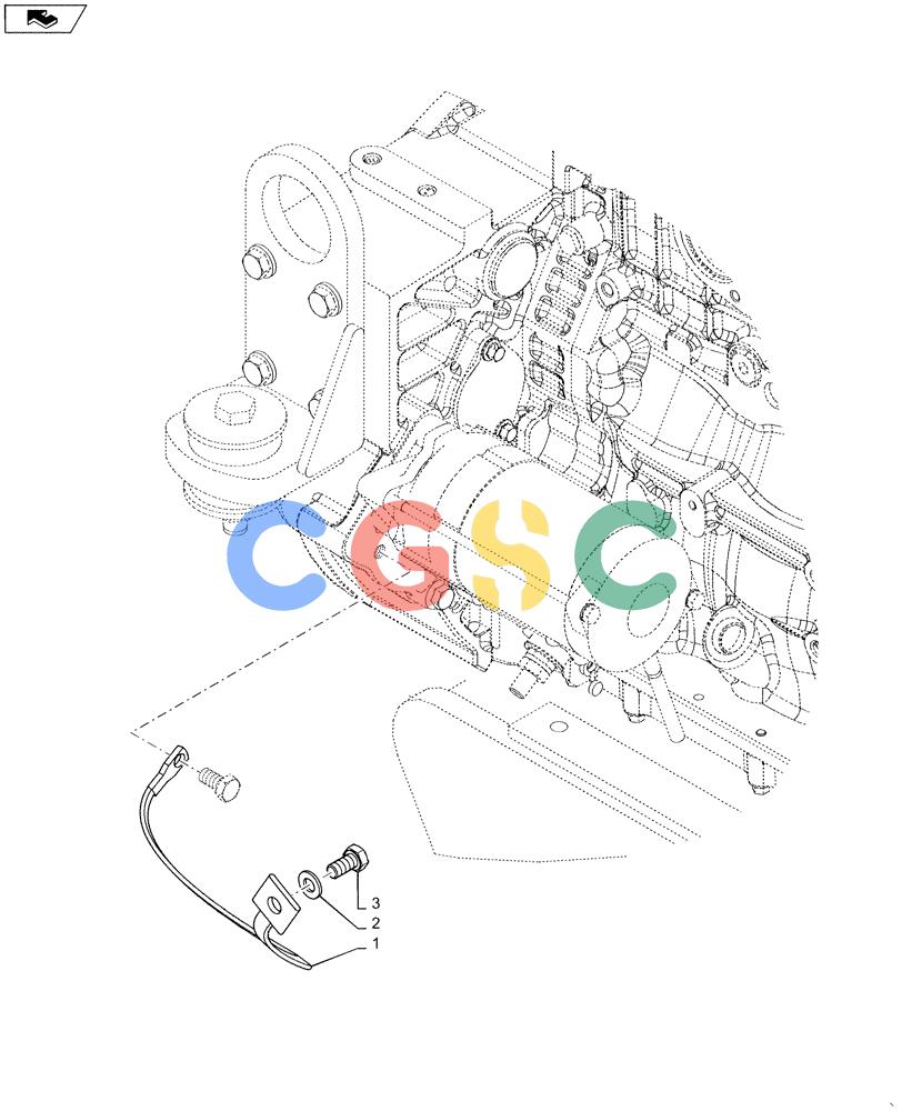纽荷兰零件查询(D180C XLT) - CRAWLER DOZER - TIER 4A (12/13-) (55.101.AV[01]) - GROUND STRAP New Holland Constructuion