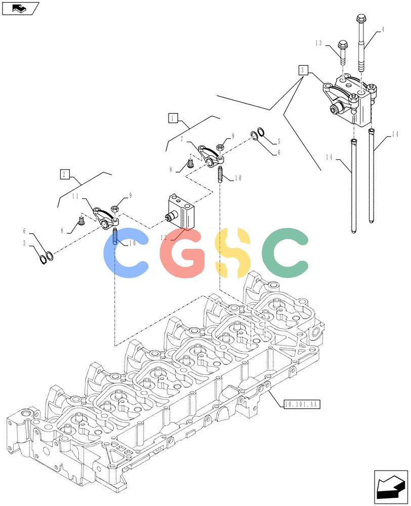 神钢零件查询(F4GE9684G J601) - ENGINE - 504375341 - 84250441 (7/13-) (10.106.AO) - ROCKER ARM Kobelco