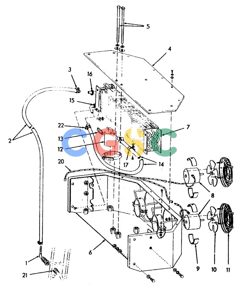 纽荷兰零件查询(FD20) - CRAWLER DOZER (E1.01[004]) - CONDENSER AND LINES New Holland Constructuion