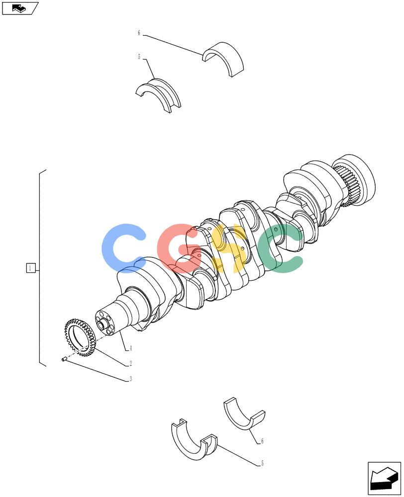 神钢零件查询(F4GE9684E J610) - ENGINE - 5801590403 - YN02P00117F1 (1/13-) (10.103.AA) - CRANKSHAFT Kobelco