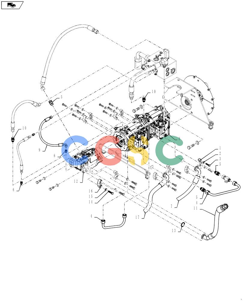 纽荷兰零件查询(D150C XLT) - CRAWLER DOZER - TIER 4A (10/13-) (29.218.AO[01]) - HYDROSTATIC PUMP New Holland Constructuion