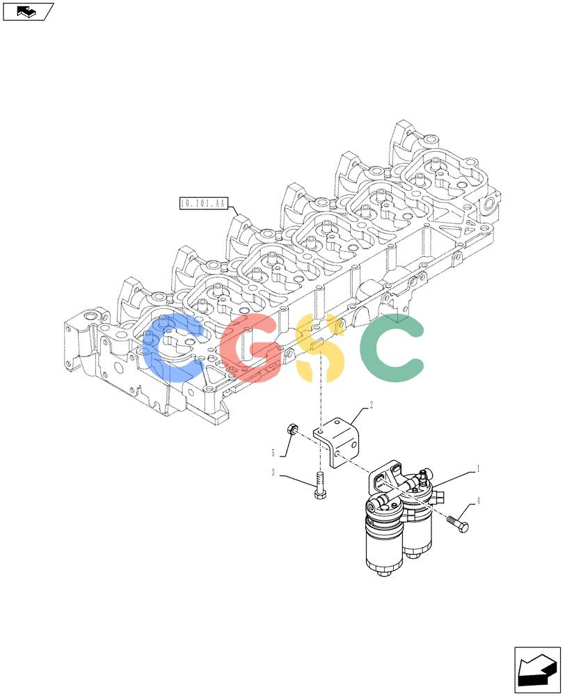 神钢零件查询(F4GE9684E J610) - ENGINE - 5801590403 - YN02P00117F1 (1/13-) (10.218.AD) - FUEL FILTER Kobelco