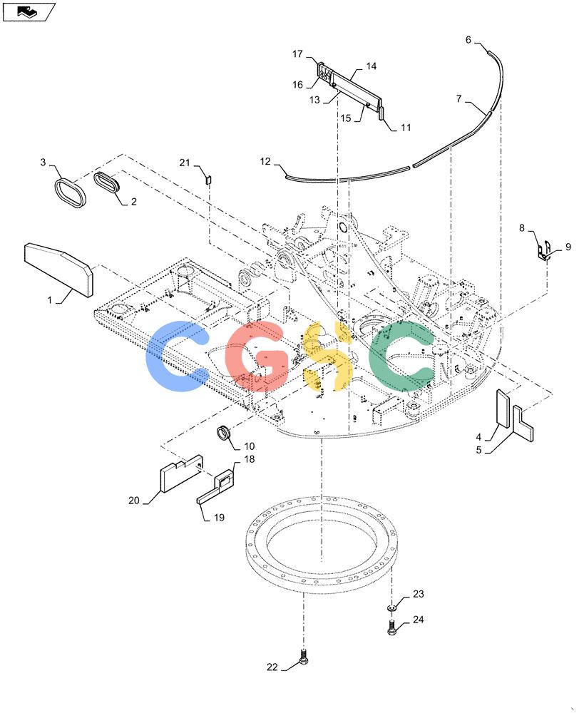 神钢零件查询(ED160 BLADE) - HYDRAULIC EXCAVATOR - ASN LH02-01501 (9/12-12/13) (39.101.AC[02]) - FRAME, UPPER, PADDING Kobelco